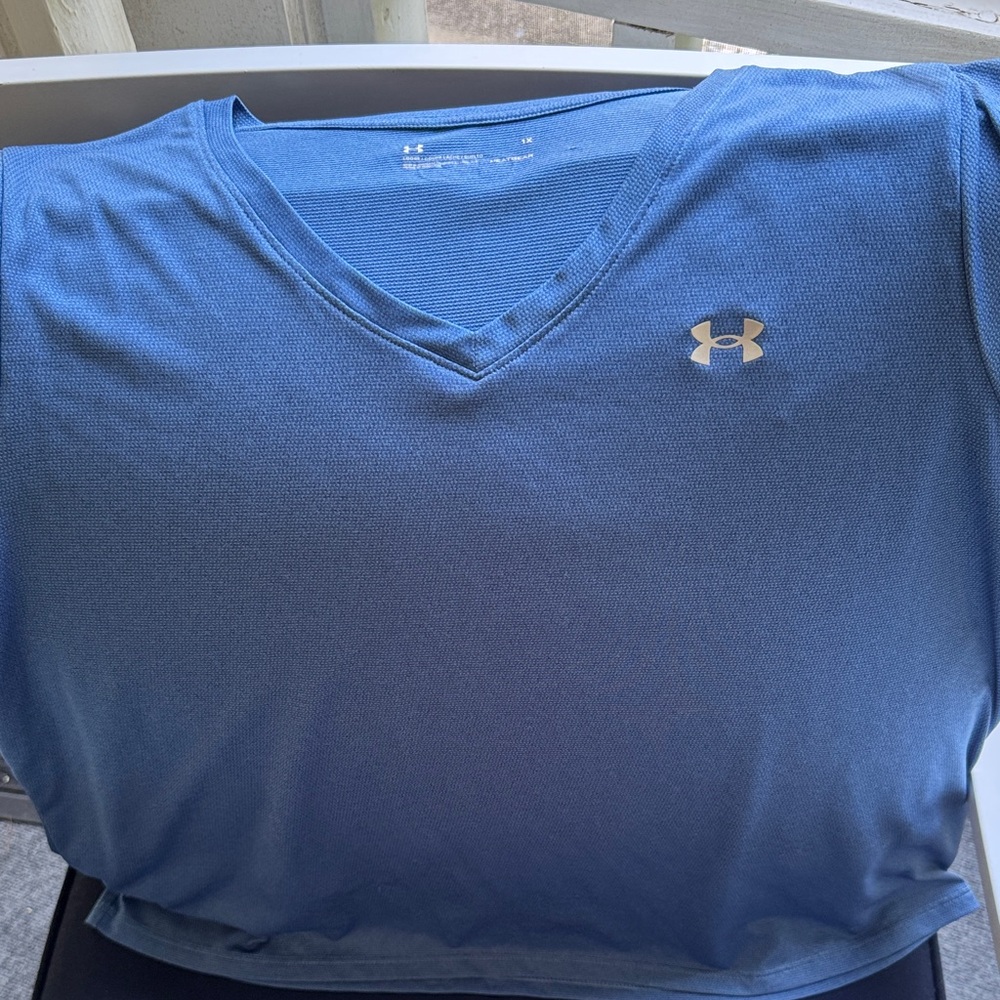 Under Armour Sky Blue V-Neck Tee